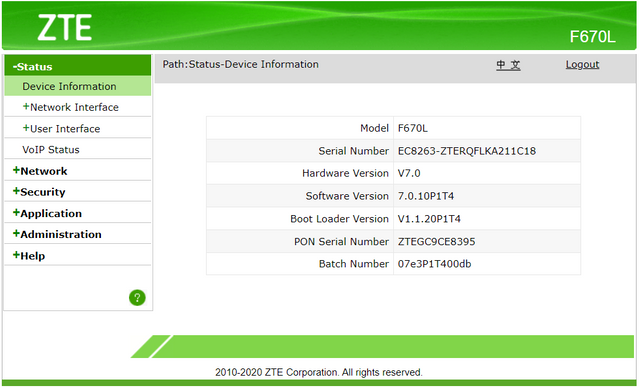 ZTE ZXHN Gpon Onu Ont 4GE+1TEL+ 1USB 12 Lights Dual Band Router Modem F670l Wifi Onu