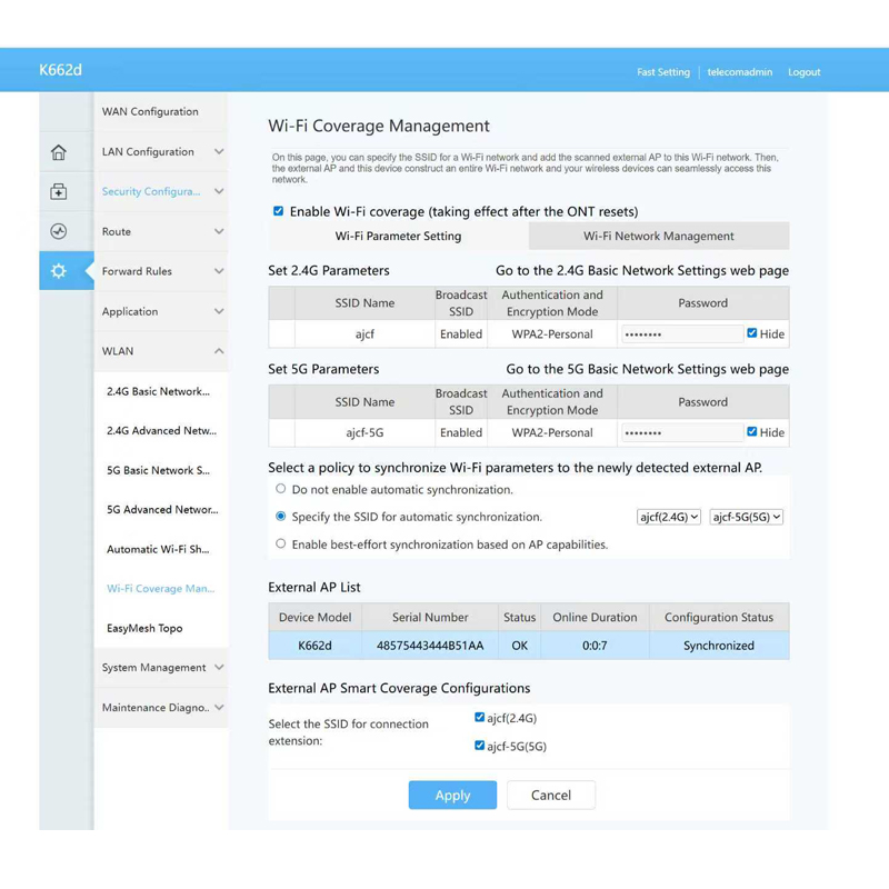 Huawei OptiXstar K662d ONU ONT 7DBI SC/UPC GPON Fiber/Ethernet Uplink, Gigabit Dual-band Wi-Fi 6 And Gigabit Ethernet Port‌