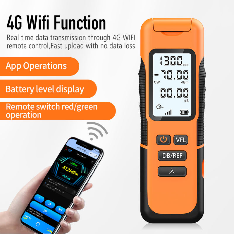 KAITENG Y12 FTTX Tool Fiber Optical Power Meter Fiber Optic Test Rechargeable OPM Fiber Optical Power Meter OPM