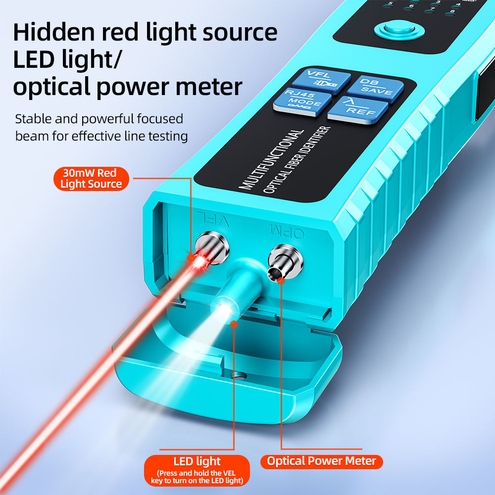 SAIVXIAN A-50/A-50+ Active Optical Fiber Identifier Fiber Cable Tester Detector with 30mw Visual Fault Locator