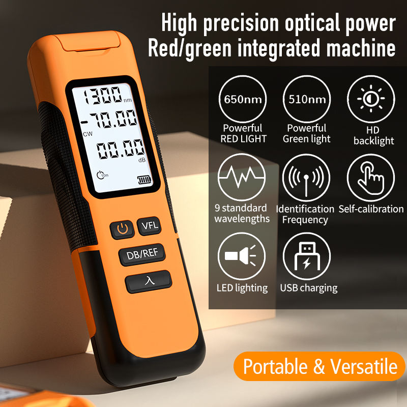 KAITENG Y12 FTTX Tool Fiber Optical Power Meter Fiber Optic Test Rechargeable OPM Fiber Optical Power Meter OPM