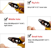 Pelacables de fibra &oacute;ptica, herramientas de pelado de fibra &oacute;ptica con orificio de 3 puertos con mango de 6 pulgadas, herramienta pelacables de fibra &oacute;ptica de acero inoxidable